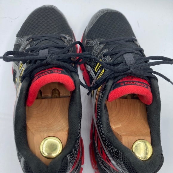 Asics Gel Cirrus33-2 Black / Lightning / Fire T314N Running Shoes Men 9 - Picture 10 of 12